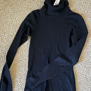 Black Turtleneck Long Sleeve Top